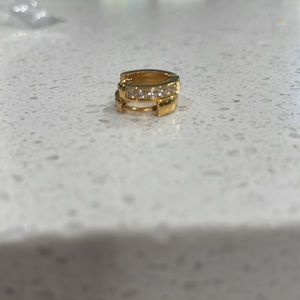 Golden ring earrings